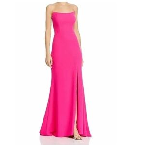 AQUA Bloomingdale’s Collection - pink strapless maxi gown
